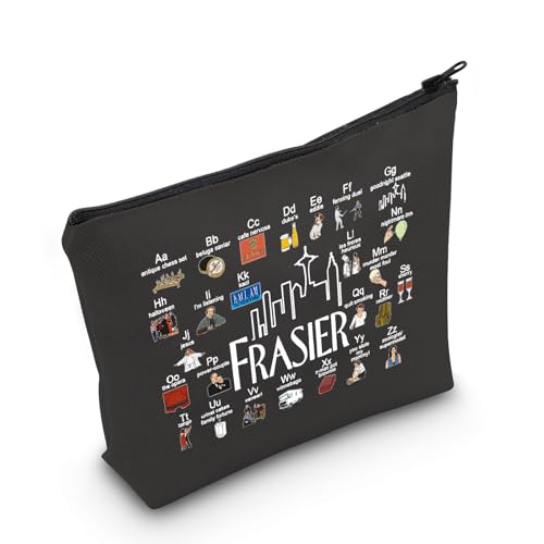 MNIGIU Frasier TV Show Merchandise Frasier TV Show Fan Geschenk Frasier TV Show Make-up Reißverschlusstasche, Frasie BLK von MNIGIU