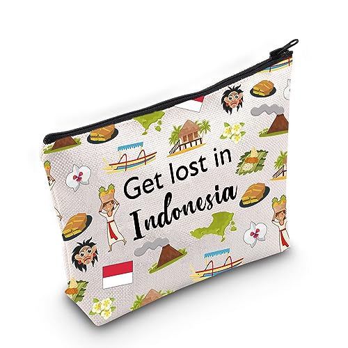 Indonesien Reisegeschenk Get Lost in Indonesien Make-up Reißverschlusstasche für Indonesien Reisende Geschenk Willkommen in Indonesien, Indonesien Tasche von MNIGIU