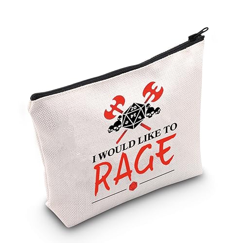 MNIGIU Game Lover Gift I Would Like To Rage Makeup Bag Funny Dragons Gifts Funny Dicee Lover Gift Funny Gift For Game Gamer, Wut von MNIGIU