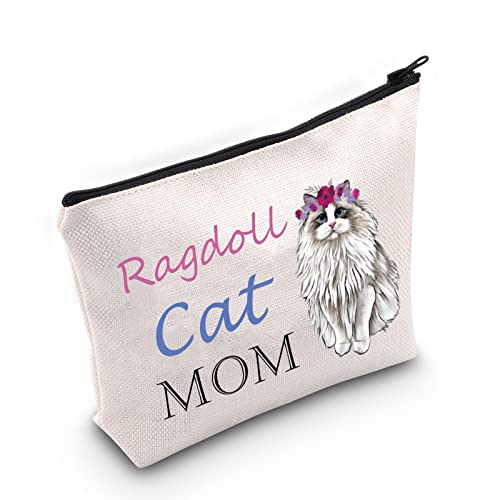 Ragdoll Katze Mutter Kosmetiktasche Ragdoll Katzenbesitzer Geschenk Katzenliebhaber Geschenk Ragdoll Mama Make-up Reißverschluss Tasche für Frauen Mädchen, Ragdoll von MNIGIU