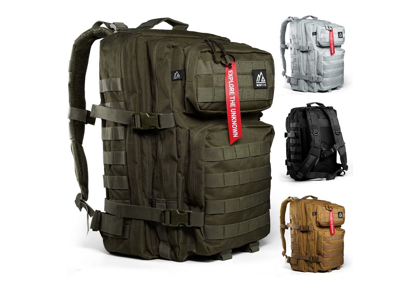 MNT10 Wanderrucksack Taktischer Outdoor Rucksack 28L & 40L I Army Backpack für Reisen, Taktischer Rucksack Herren, Damen I US Cooper Rucksack von MNT10