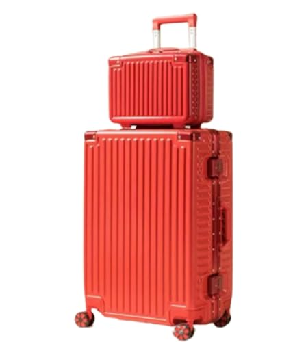 MOBAAK Koffer Reisekoffer Mit Rollen 2-teiliges Set Spinner-Koffer Mit Passwortschloss, 14-Zoll-Kosmetiktasche Für Weitermachen Koffer & Trolleys (Color : D, Size : 20in) von MOBAAK