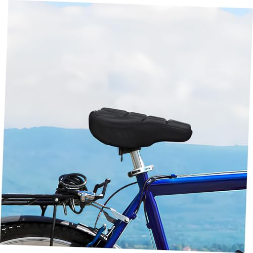 MOBUTOFU 2 Stück Gepolsterter Fahrradsattelüberzug mit Rutsch Partikeln Reflektierendem Streifen Passend für Mountainbike und Rennrad Stabile Elastische Stoffqualität von MOBUTOFU