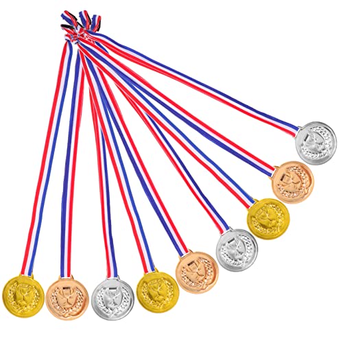 MOBUTOFU 9 Stück Kinder Medaillenspielzeug Belohnungspreis Kinderauszeichnungen Medaillen Wettbewerbsbedarf Ermutigungsmedaillen Sportmedaillen Für Kinder Kreative Medaillen von MOBUTOFU