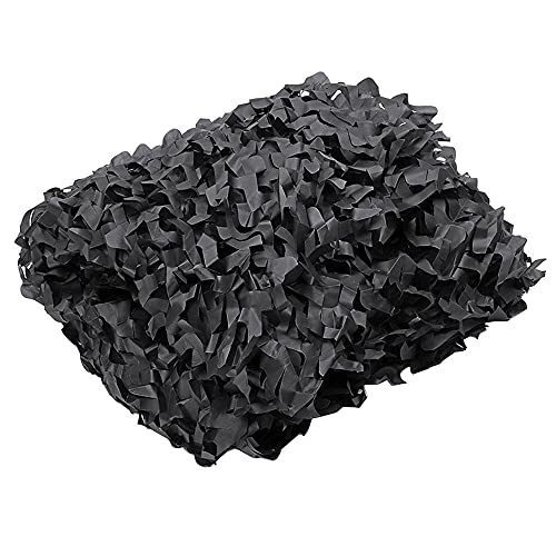 MOCNT Tarnnetz Schwarz Camouflage Netz Tarnnetz Jagd Camo Tarnung Armee Tarnung Net Camping Sonnenschutz Sichtschutz Dekoration Garten Verstecken Auto Abdeckung 4m x 4m von MOCNT