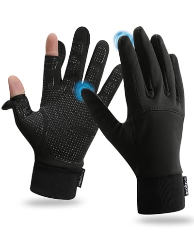 MOCOCITO Handschuhe Herren & Damen | Handschuhe Running | Handschuhe Herren Winter Damen (Swcharz, L) von MOCOCITO