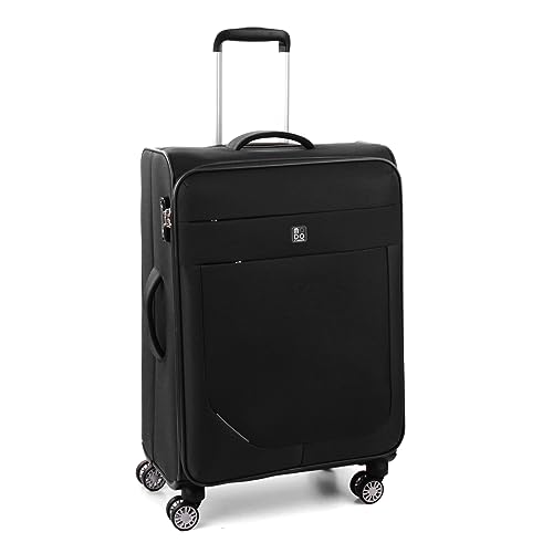 MODO BY RV RONCATO Uranus Trolley weich mittel 4 Räder mit TSA, Schwarz, Hartschalenkoffer mit 4 Lenkrollen von MODO BY RV RONCATO