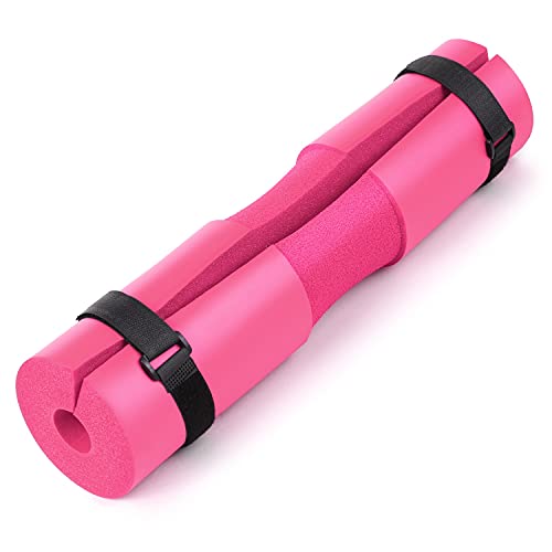 Barbell Squat Pad 45 * 10 cm Schaumstoff-Hantelkissenabdeckung für Fitnessgewicht Heben Gepolsterte Squat-Schulter-Rückenstütze Hals-Amp-Schulterschutz-Pad(Color:Pink) von MOEENS
