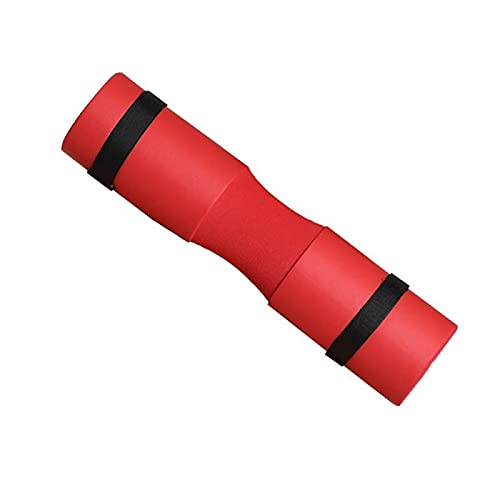 Barbell Squat Pad Gewichtheben Bar Pad Barbell Squat Pad Neck Schulter Schutzkissenhalterung mit Fixierbändern für Kniebeugen Lunge Hüftschubs(Color:Red) von MOEENS