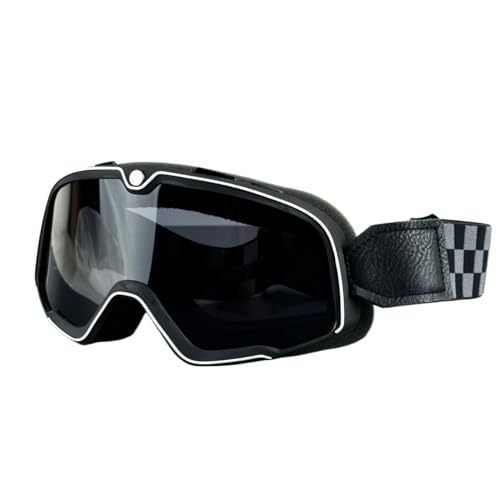 Bike Motocross Goggles,Motorradbrillen Motorrad Brille Ski Brille Motocross Sonnenbrille Vintage Brillen Helm Radfahren Racing Cafe Racer Chopper MTB ATV (Color : BGL-Gray lens) von MOEENS
