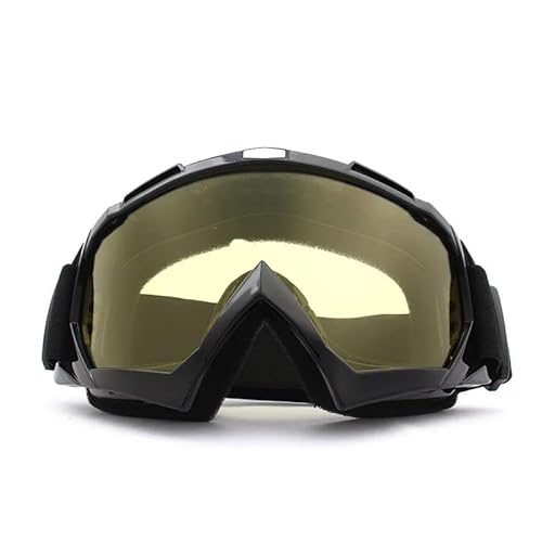 Bike Motocross Goggles,Motorradbrillen Skibrille Winter Schnee Radfahren Sportbrille UV-Schutz Männer Frauen Skifahren Snowboard Motocross Brille (Color : Yellow lenses) von MOEENS