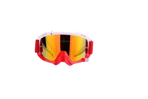 MOEENS Bike Motocross Goggles,Motorradbrillen Schutzbrillen Offroad-Motorrad-Rennbrillen Mountainbike-Reithelmbrillen Outdoor-Brillen Winddichte Schutzbrillen (Color : White red) von MOEENS