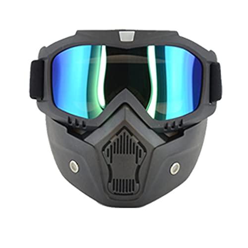 MOEENS Bike Motocross Goggles,Motorradbrillen Staubdichte Motocross-Brille, verstellbare Motorradbrille, atmungsaktiv, Vollgesichtsschutz, Off-Road-Dirt-Bike-Maske (Color : Colored lens) von MOEENS