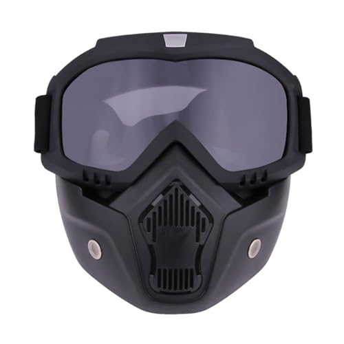MOEENS Bike Motocross Goggles,Motorradbrillen Staubdichte Motocross-Brille, verstellbare Motorradbrille, atmungsaktiv, Vollgesichtsschutz, Off-Road-Dirt-Bike-Maske (Color : Gray lens) von MOEENS