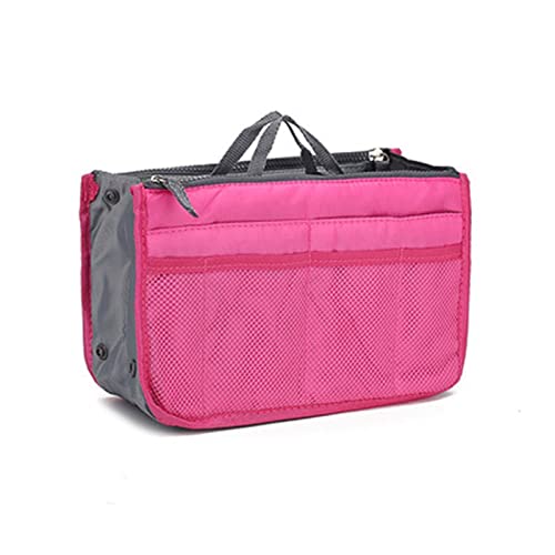 MOEIDO Aufbewahrungsbox für Schuhe Taschen Multiple Funktionshandtasche Tragbare weibliche modische Reißverschluss Reisendes Nylon (Color : Pink) von MOEIDO