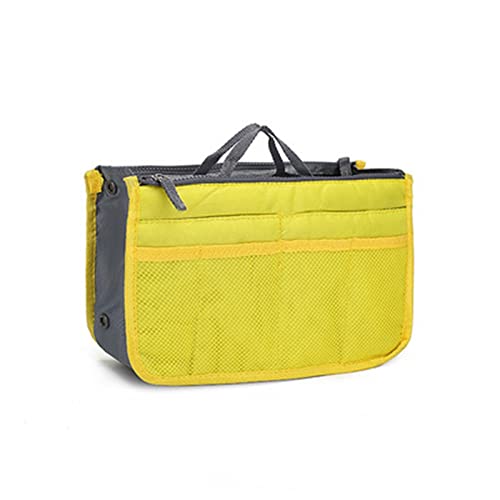 MOEIDO Aufbewahrungsbox für Schuhe Taschen Multiple Funktionshandtasche Tragbare weibliche modische Reißverschluss Reisendes Nylon (Color : Yellow) von MOEIDO