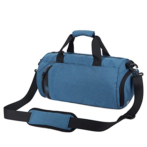 MOEIDO Aufbewahrungsbox für Schuhe wasserdichte Sportturnsäcke, Multifunktions trockene nasse Trennung Reisetaschen, Fitness-Trainings-Yoga-Schultertasche mit Schuhen-Taschen (Color : Blue) von MOEIDO