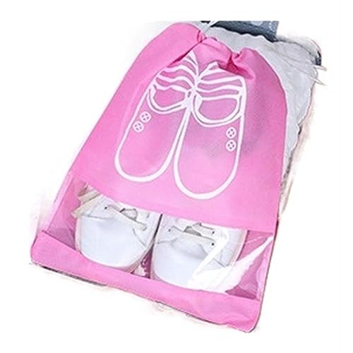MOEIDO Schuhbeutel 10PCShoe Storage Bag, Wardrobe Storage Bag, travel Portable Bag, Waterproof(Color:Pink) von MOEIDO