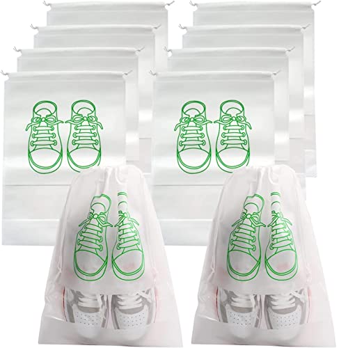 MOEIDO Schuhbeutel 10pcs Shoes Storage Bags Closet Organizer Non-Woven Travel Portable Bag Waterproof Pocket Clothing Classified Hanging Bag(Color:White,Size:L-10PCS) von MOEIDO