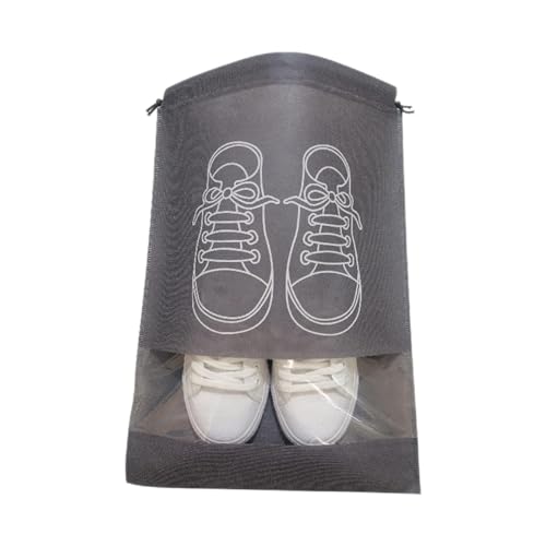 MOEIDO Schuhbeutel Shoes Storage Bag Dustproof Package Bag Closet Organizer Travel Portable Bag Waterproof Clothes Classified Pocket Bag(Color:Grijs,Size:1PC 27x36cm) von MOEIDO