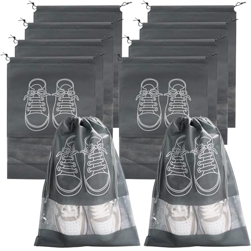 MOEIDO Schuhbeutel Shoes Storage Organizer Bags Travel Portable Closet Bag Waterproof Pocket(Color:Gray,Size:27 * 36cm) von MOEIDO