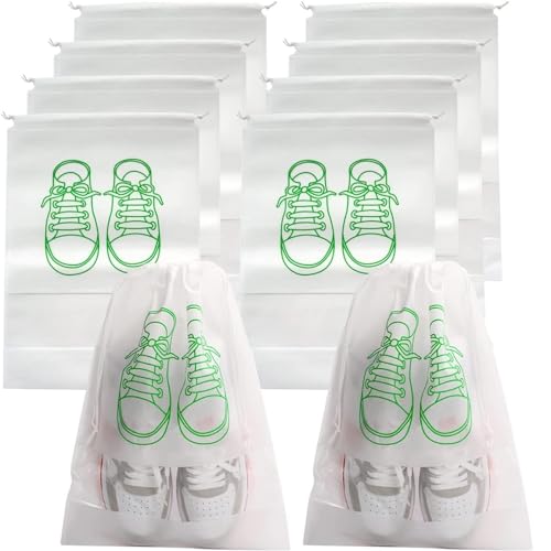 MOEIDO Schuhbeutel Shoes Storage Organizer Bags Travel Portable Closet Bag Waterproof Pocket(Color:White,Size:27 * 36cm) von MOEIDO