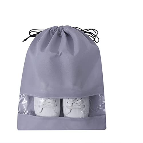 MOEIDO Schuhbeutel Transparent Shoes Bag Travel Trip Waterproof Case Bath Drawstring Organizer Toiletry Wash Hygiene Storage Pouch Reusable(Color:Purple,Size:36x26cm) von MOEIDO