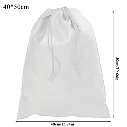 MOEIDO Schuhbeutel Waterproof Package Shoe Pocket Storage Organize Bag Non-Woven Fabric Draw Pocket Drawstring Bags Toiletry Bag Case(Color:White 40x50cm) von MOEIDO