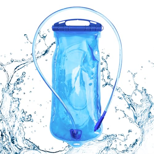 MOERAE 1,5L 2L Trinkblase mit Beissventil, Auslaufsicher Wasserbehälter, Trinkbeutel mit Schutzkappe, Trinkbeutel Wasserbeutel für Rucksack, Trinksystem für Outdoor-Radfahren, Camping, Walking von MOERAE