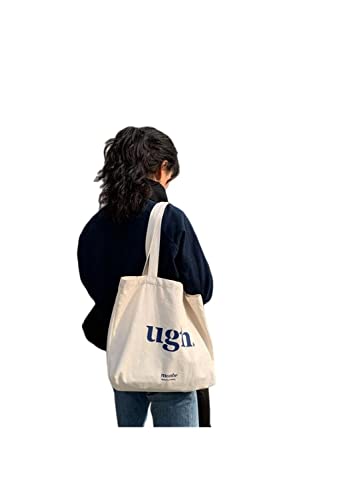 MOGSA Tragetasche Frauen Tasche Billig Lässig Große Kapazitätsumbilder Shopper Leinwand Buchstab-1 von MOGSA