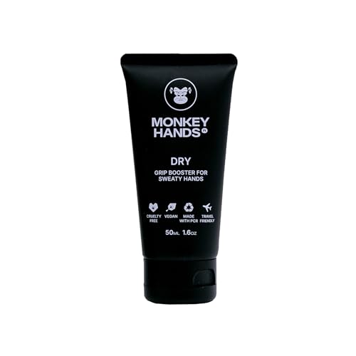 Monkeyhands Dry Grip Booster | Innovatives FlüssigMagnesit für trockene Hände | Mehrzweck-Overgrip für Padel, Tennis, Golf, Tischtennis, Klettern, hohe Leistung, hautfreundlich, vegan, 50 ml von MONKEY HANDS