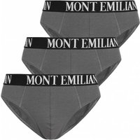 MONT EMILIAN "Avignon" Herren Slip 3er-Pack grau von MONT EMILIAN