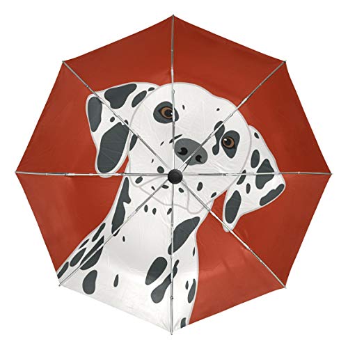 MONTOJ Regenschirm für Hunde, Dalmatiner, mit automatischem Öffnungsknopf von MONTOJ