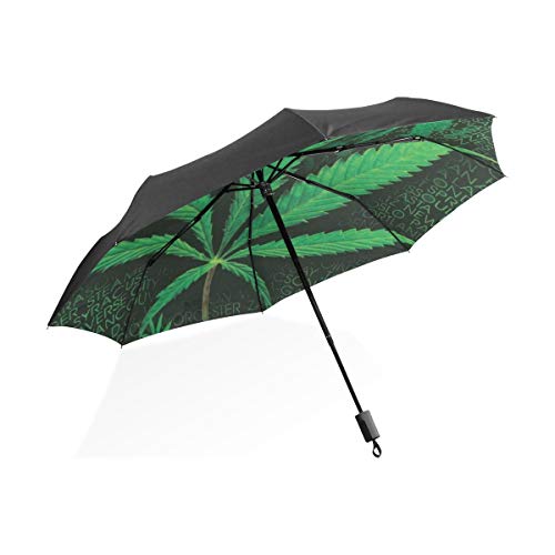 Montoj Cool Words Marihuana Weed Sonne & Regen Regenschirm UV-Schutz von MONTOJ