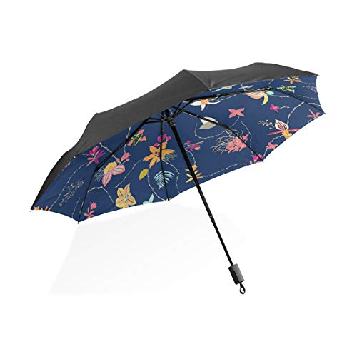 Montoj Regenschirm mit Blumenmuster, UV-Schutz von MONTOJ