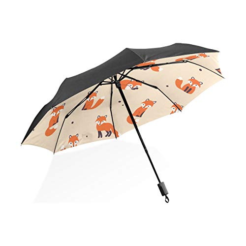 Montoj Regenschirm mit Fuchs-Motiv, UV-Schutz von MONTOJ
