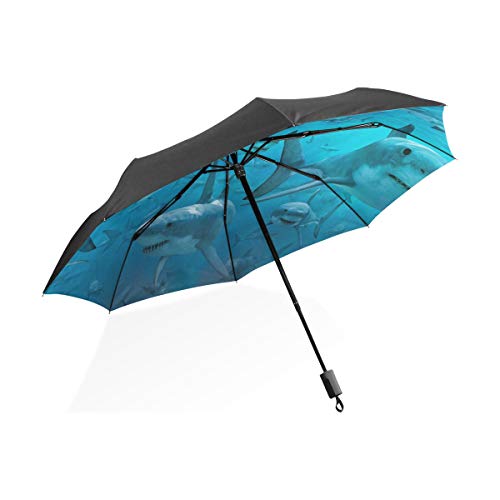 Montoj Regenschirm mit Hai-Muster, UV-Schutz von MONTOJ