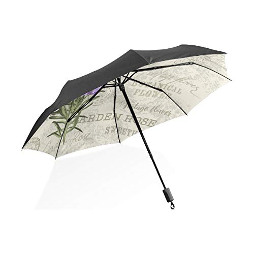 Montoj Regenschirm mit Lavendel und Rose, UV-Schutz von MONTOJ