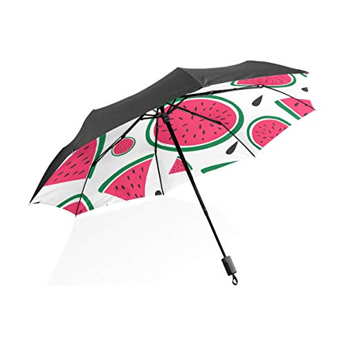 Montoj Regenschirm mit Wassermelonen-Druck, UV-Schutz von MONTOJ