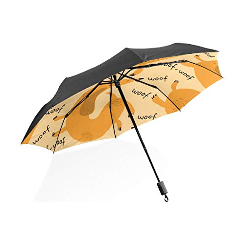 Montoj Regenschirm mit niedlichem Dackel, UV-Schutz von MONTOJ