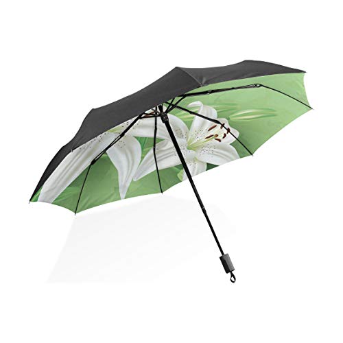 Montoj Regenschirm mit weißer Lilie, UV-Schutz von MONTOJ