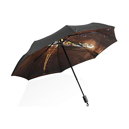 Montoj Romantischer Regenschirm, Eiffelturm, Nachtlandschaft, Sonne und Regen, UV-Schutz von MONTOJ