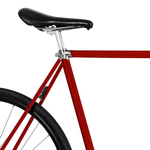 MOOXIBIKE Chili Red rot Mini Fahrradfolie glänzend für Rennrad, MTB, Trekkingrad, Fixie, Hollandrad, Citybike, Scooter, Rollator für circa 13 cm Rahmenumfang von MOOXIBIKE