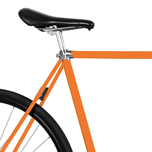 MOOXIBIKE Smooth Orange Matt Mini Fahrradfolie für Rennrad, MTB, Trekkingrad, Fixie, Hollandrad, Citybike, Scooter, Rollator für circa 13 cm Rahmenumfang von MOOXIBIKE