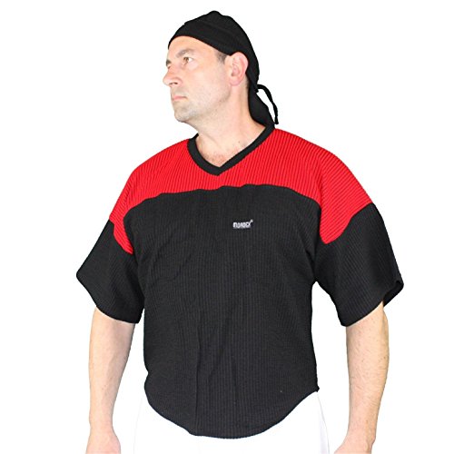 MORDEX zweifarbiges T-Shirt fürs Gym, Fitness, Sport und Freizeit Diverse (rot-schwarz, XL) von MORDEX