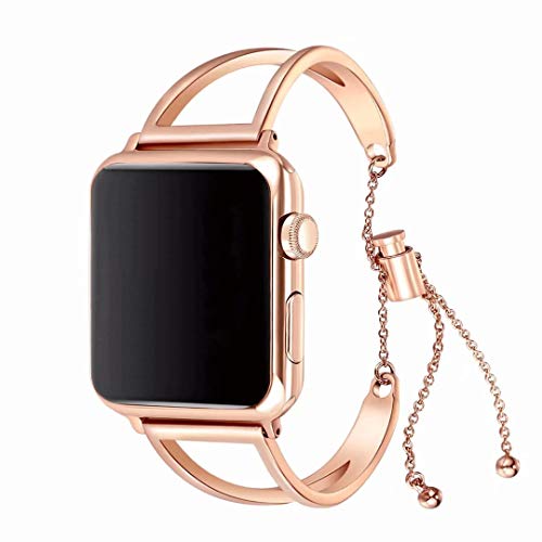 Kompatibel mit Apple Watch Ultra Uhrenarmbänder Metall Roségold, Edelstahl Armbänder Ersatz Band Strap Metall Replacement Armband kompatibel mit iWatch 42mm 44mm 45mm 49mm Series 9/8/7/6/SE/5/4/3/2/1 von MOTALER