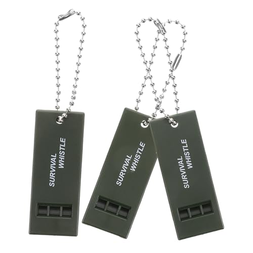 MOTHNUR 3 Stück Notfallpfeife Hochfrequenz Signalpfeife Leicht und Kompakt Erdbeben Überleben Outdoor Survival Pfeifen für Wandern Camping Boating von MOTHNUR