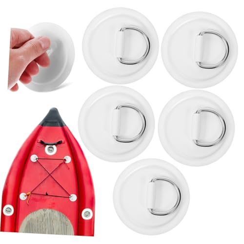 MOTHNUR 5 Stück Teiliges D Ring PVC Patch für Aufblasbare Boote mit Einfachem Installationsdesign Vielseitig Einsetzbar für Kajak Schlauchboot Surfbrett und Paddelboard Robust und von MOTHNUR
