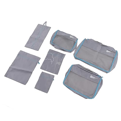 MOTUZP 6er-Set Packwürfel für Koffer, Reisegepäck-Packorganisatoren mit Wäschebeutel, Reisezubehör, Reiseutensilien, Reisewürfel für Handgepäck (Grau) von MOTUZP