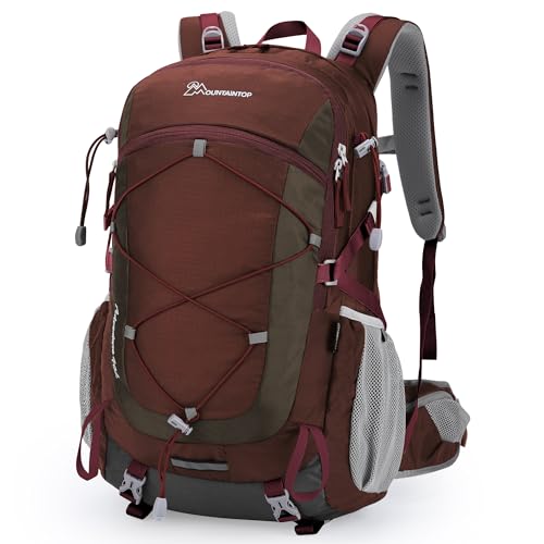 MOUNTAINTOP 40L Wanderrucksack Herren Damen Trekkingrucksack mit Regenhülle Multifunktionale Camping Klettern Reisen Outdoor Rucksäcke von MOUNTAINTOP